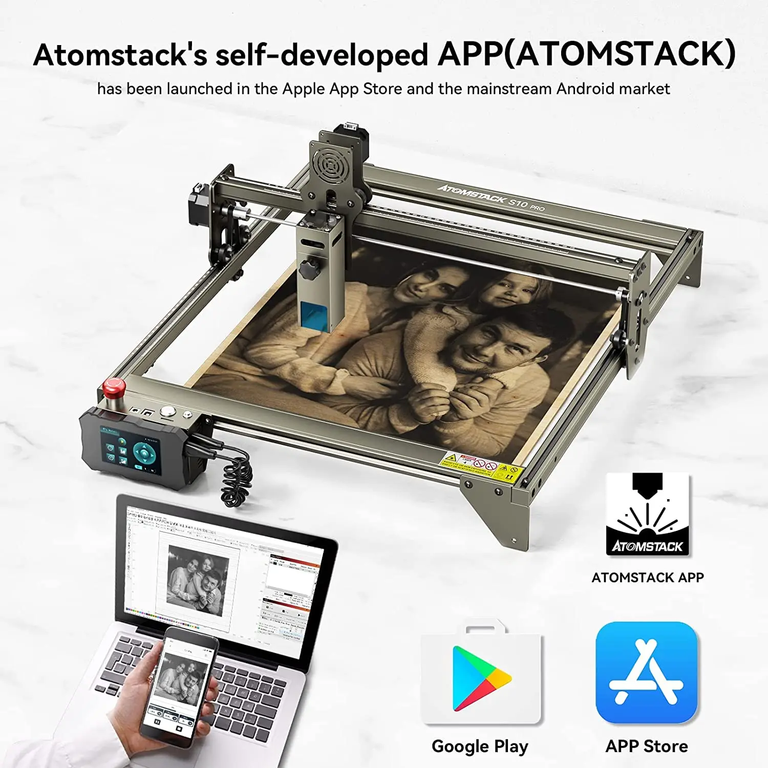 ATOMSTACK X7 PRO 50W Laser Engraver Engraving Machine With F3 Worktable  Panle With FB2 Protective Cover With R3PRO Rotary Roller - AliExpress