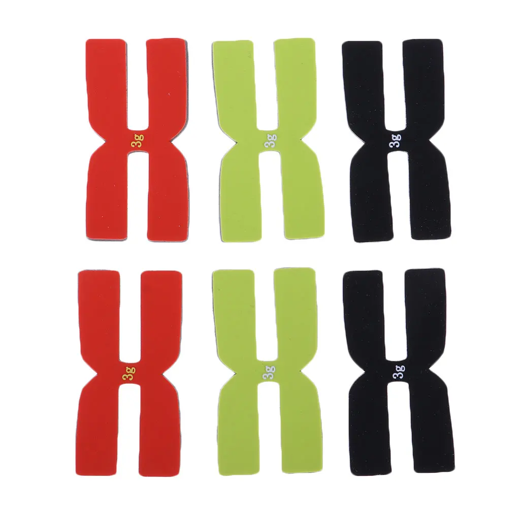 6 Silicone Weighted Balance Strips For Tennis Rackets – Improve Stability & Control (Red)