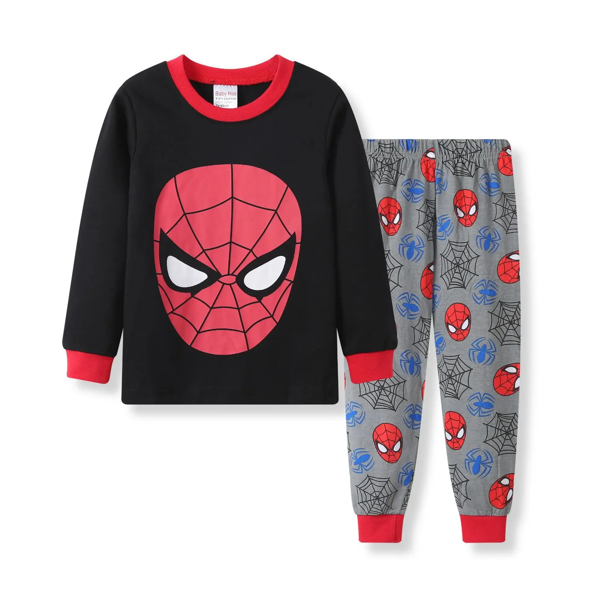 Pijama Spiderman Talla 4 Manga Larga con Estampado Rojo