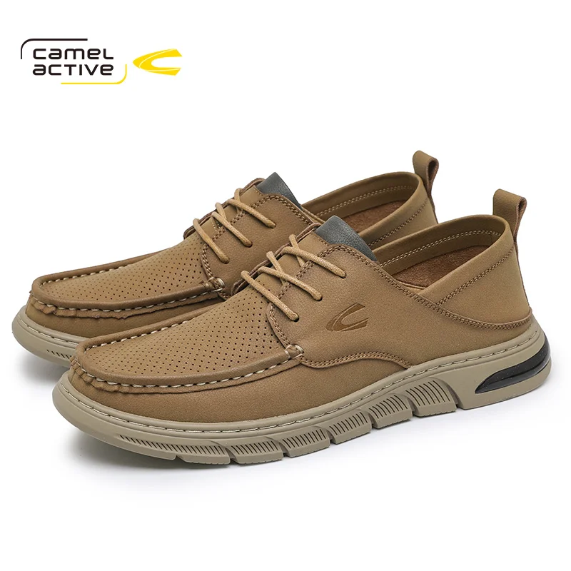 Camel Active Men Sneakers Autunno New Retro Man Lace-Up Traspirante Pu Leather Scarpe Casual Da Uomo Di Tendenza
