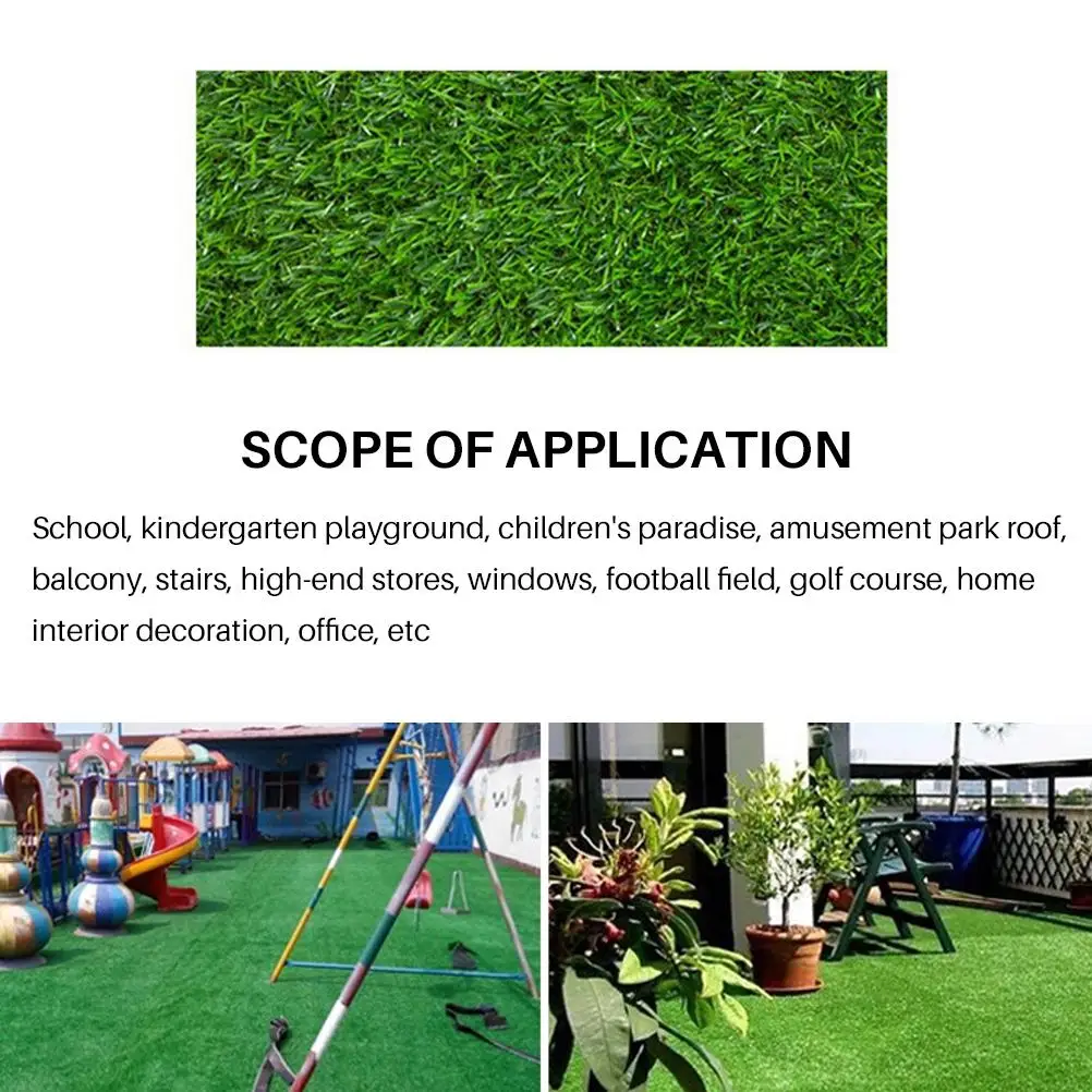 Simulation Artificial Lawn Grass Carpet 1 Roll 1*2m Plastic Fake Lawn Graden Balcony Courtyard Indoor Outdoor Decoration