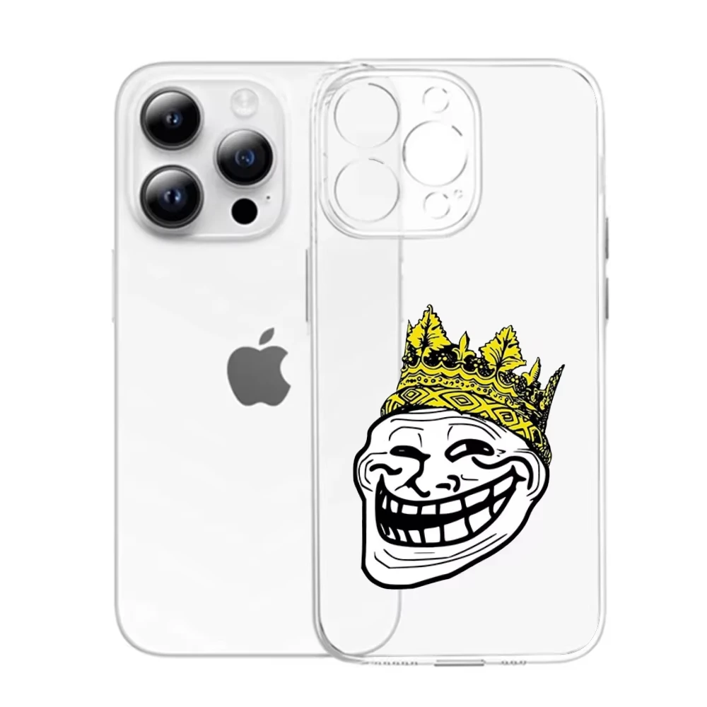 Humorous T-Trollfaces Comics Memes Transparent Silicone Soft Phone Case