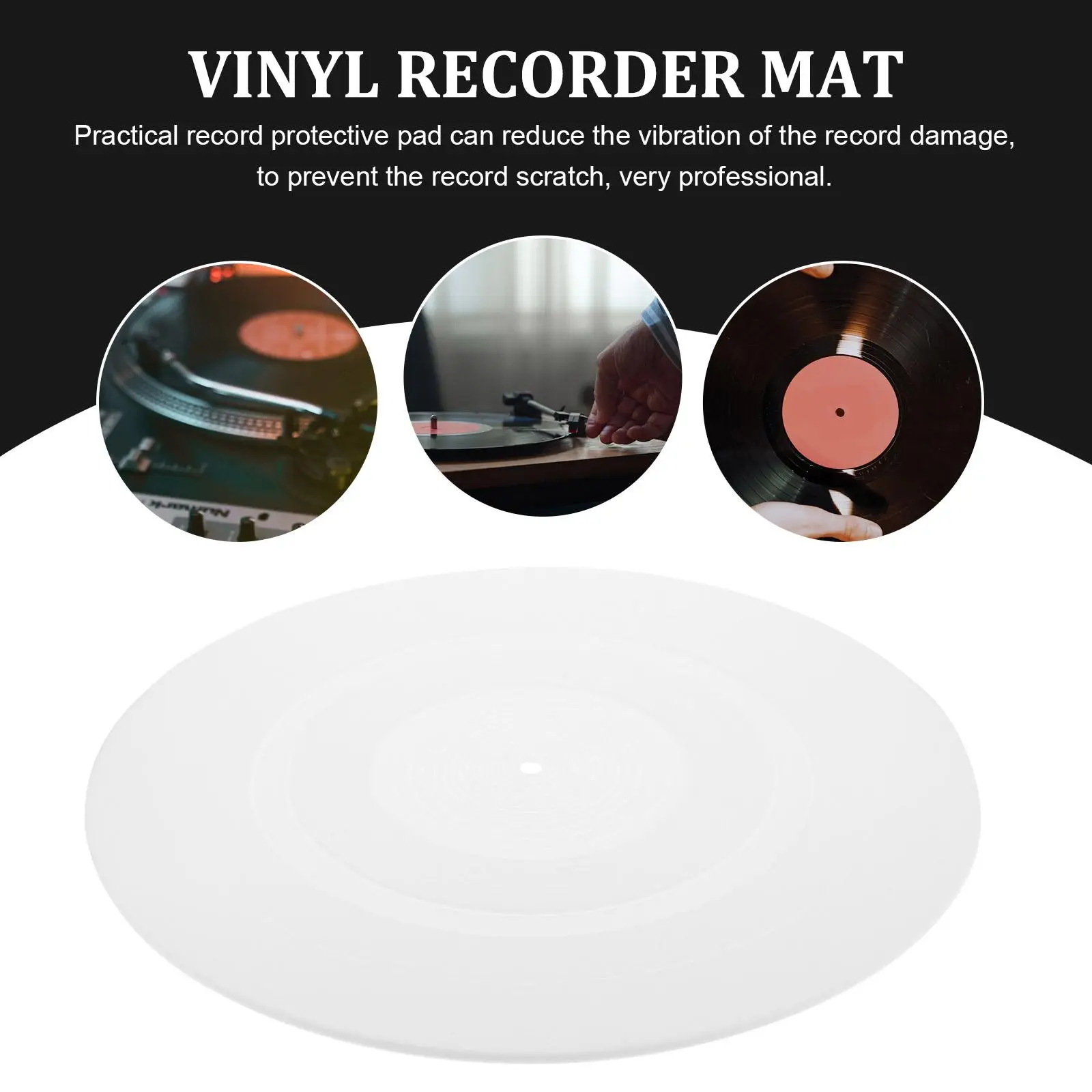 Record Mat Player Vinyl Protective Silicone Pad Turntable Slipmat Platter Recorder Gramophone