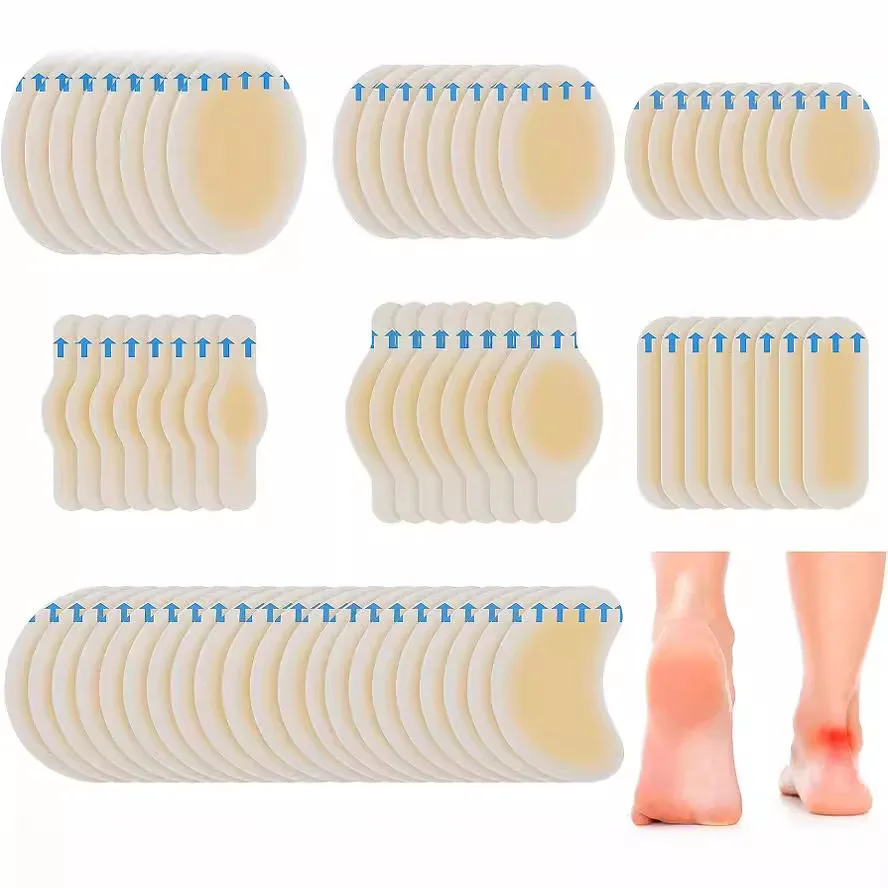 10PCS Gel Shoes Stickers Soft Hydrocolloid Pads Relief Pain Blisters Friction Pressure Heel Pain Patch 6
