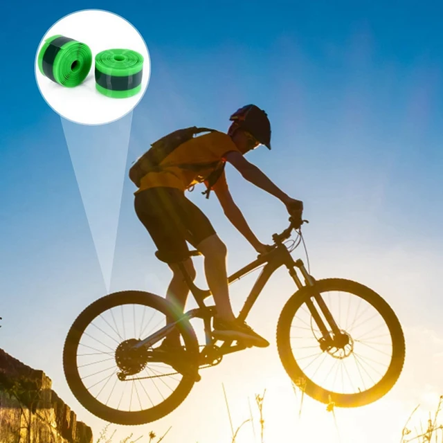 2 Foderi Antiforatura Per Pneumatici Bici - Verde Scuro, Compatibili Con 12-29 Pollici, In Poliuretano - Foto 13