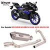 Motorcycle GP Exhaust Full System Front Pipe Link Muffler With Removable DB Killer For Suzuki GSX150R GSXR150 GSX-S150 GSX S150