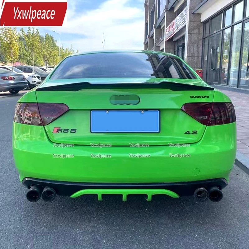 Spoiler In Fibra Di Carbonio Per Audi A5 B8 2008-2016 Sportback Coupe 2-Dr/4-Dr M4 Style Posteriore Tronco Lip Spoiler Car Styling
