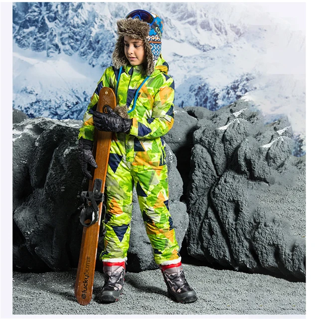 One Piece Snowsuit Kids Size 10 Kids Ski Suit Boys Girls One Piece