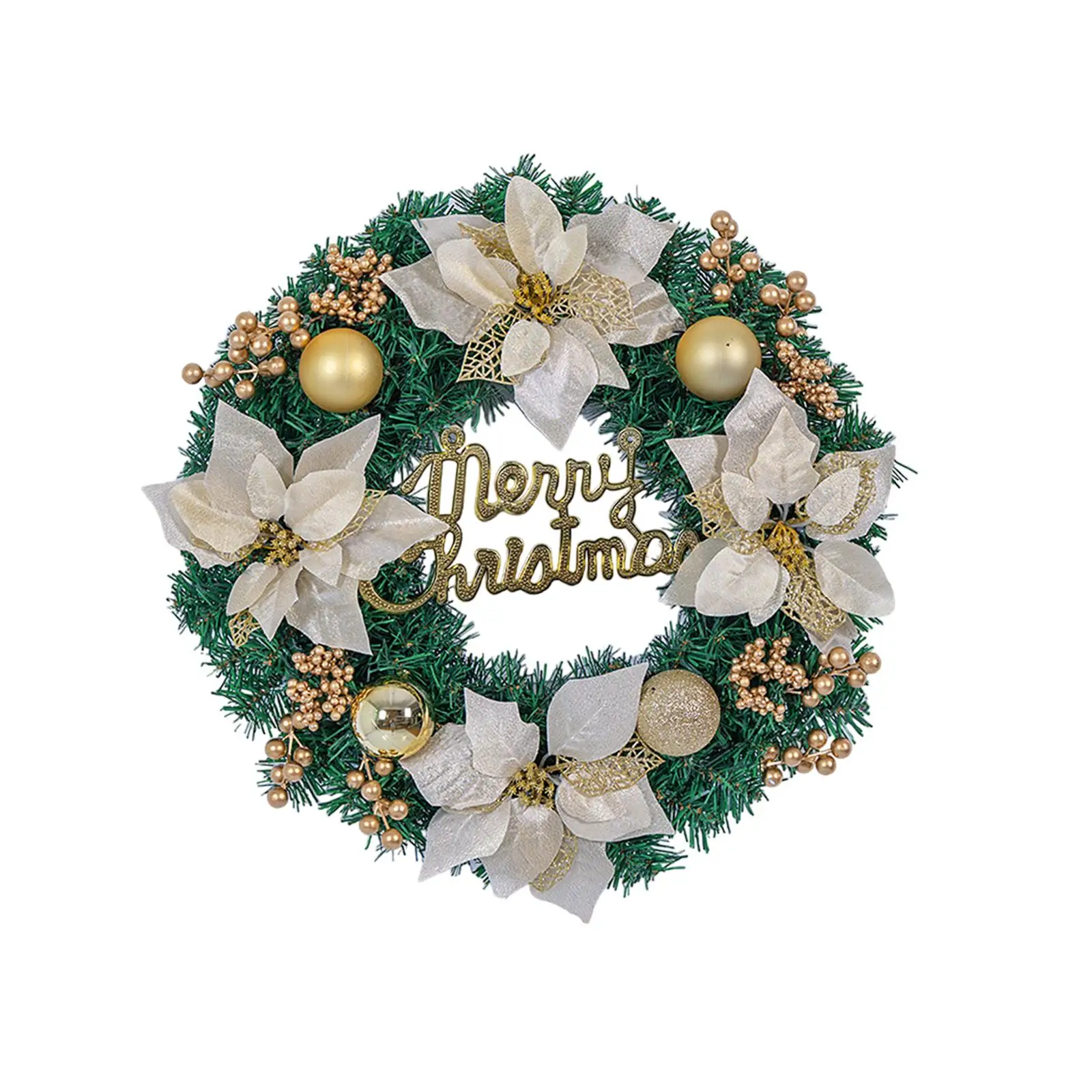 Christmas Wreath Garland Hanging Ornament for Holiday Indoor Outdoor Winter