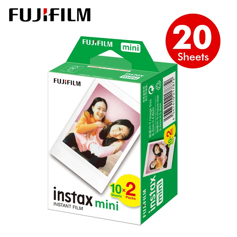 Fujifilm Instax Mini Film White Edge 20 Sheets Photo Paper for