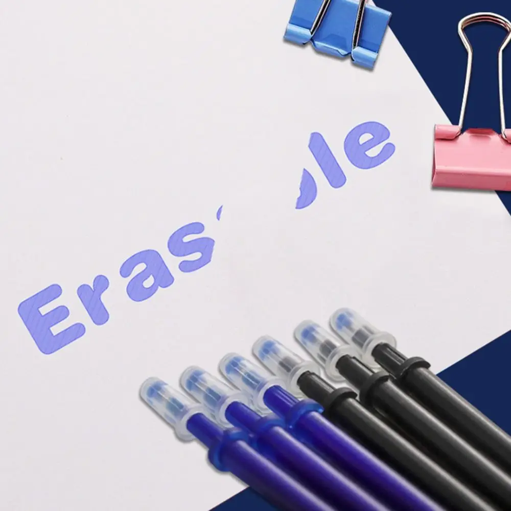 10 개/대 0.5mm 다채로운 잉크 젤 펜 리필 지울 수있는 쓰기 문구 중립 펜 리필 쓰기 도구 교체 리필