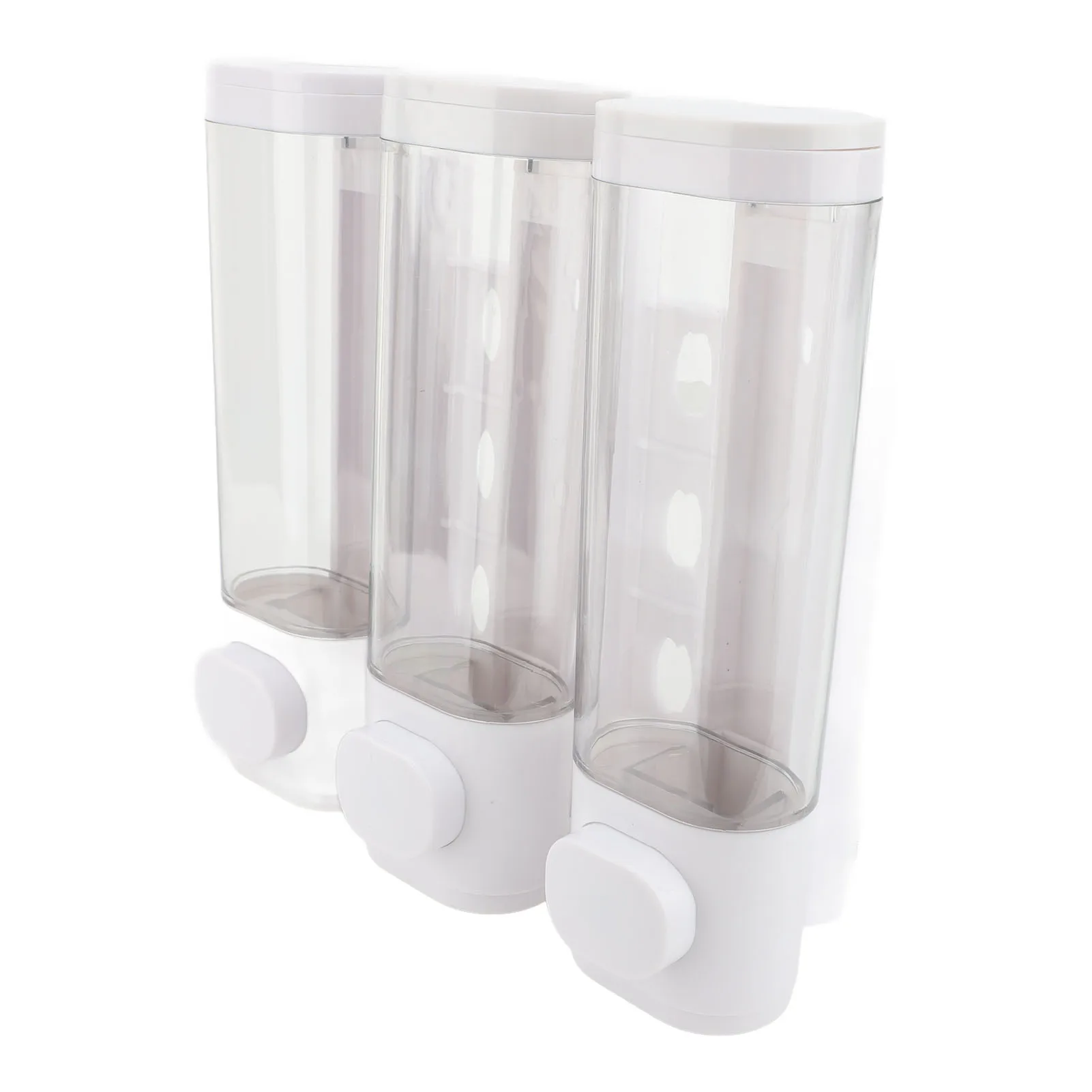 Liquid Soap Dispenser 300ml Leakproof 3 in 1 Wall Mount Press Liquid Dispenser ABS Reusable Transparent for Bathroom 3