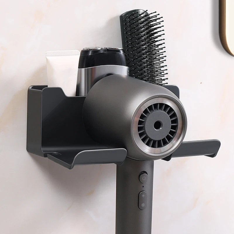 Wall-mounted Punch-free Hair Dryer Rack Bathroom Bracket Bathroom Rack bathroom shelf rack bathroom storage rack storage rack hair dryer storage rack hair dryer holder