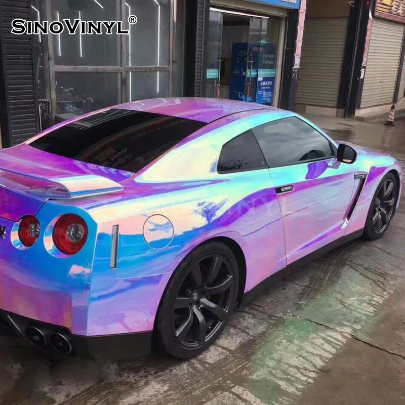 Sinovinyl Premium Mystery Chrome Rainbow Moto Sticker Auto Wrapping Film Car Wrap Vinyl