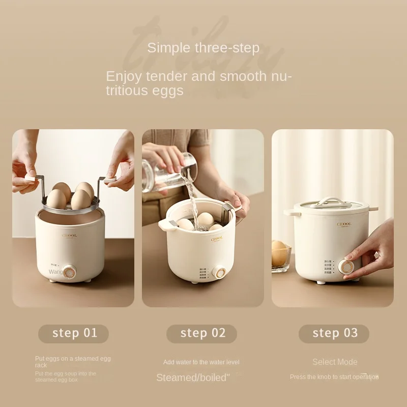 220V Multifunctional Egg Cooker for Family Breakfast and Baby Food Egg Steamer for Quick and Easy Breakfasts and Snacks 3