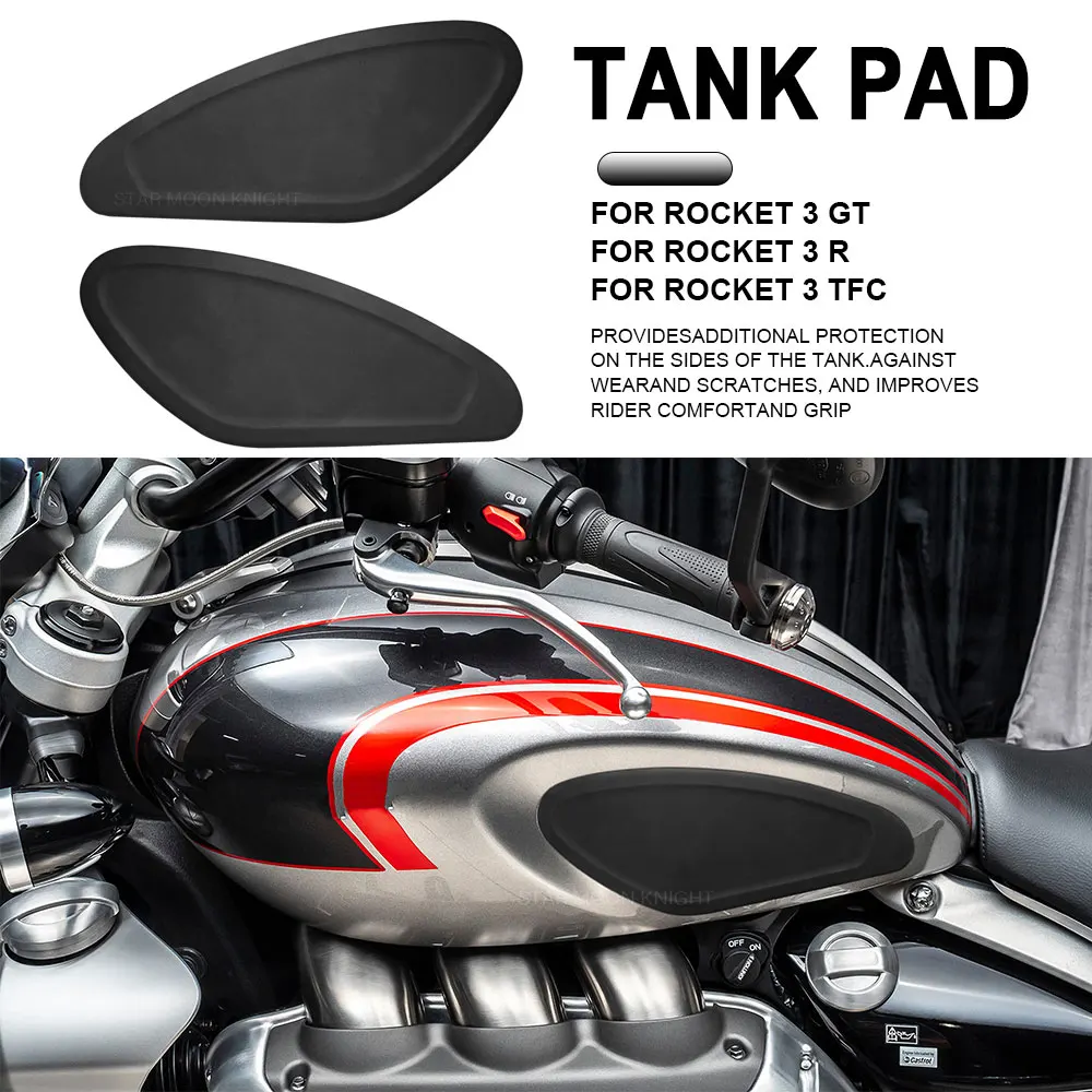 Motorcycle Side For Rocket 3 GT R TFC Rocket3 Fuel Tank pad Tank Pads