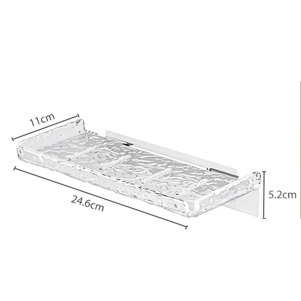 Water Ripples Pattern Wall-Mounted Storage Rack Large Capacity Organizing Box Kitchen Accessories 4