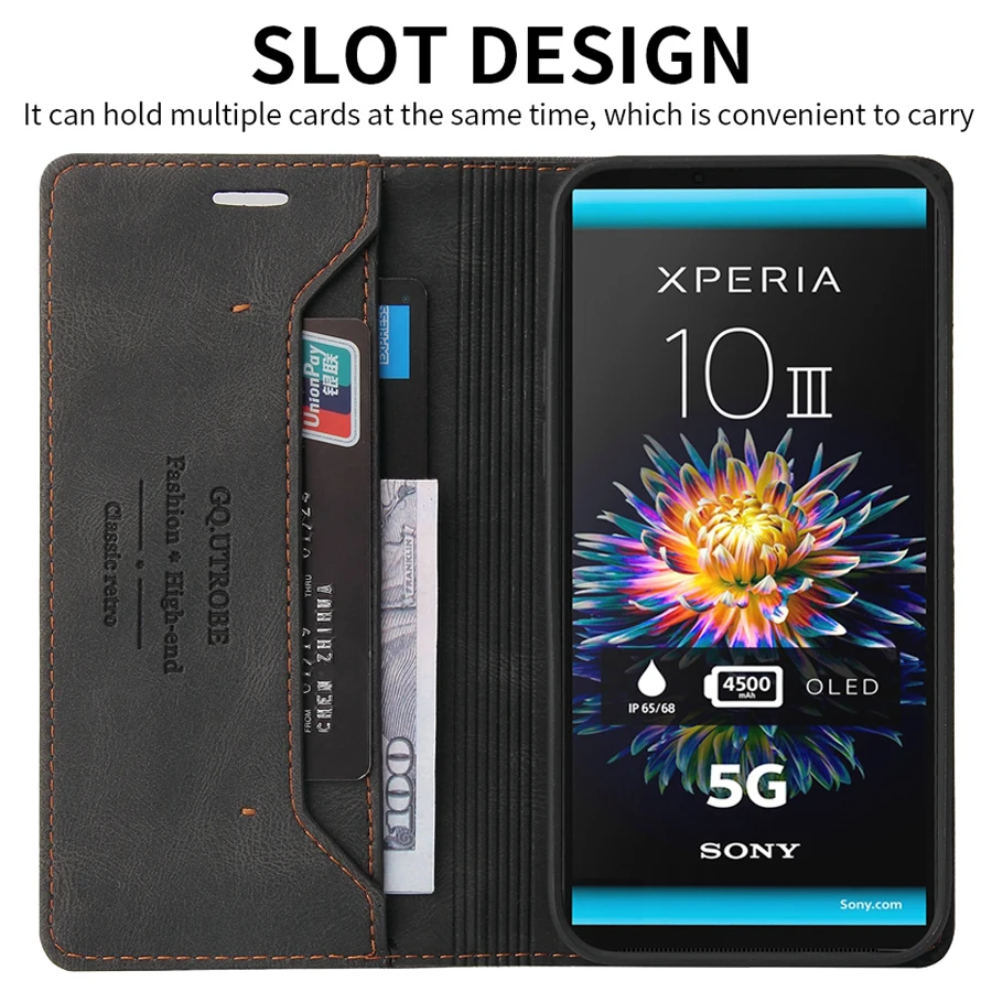 Premium Magnetic Anti-Theft Leather Wallet Case