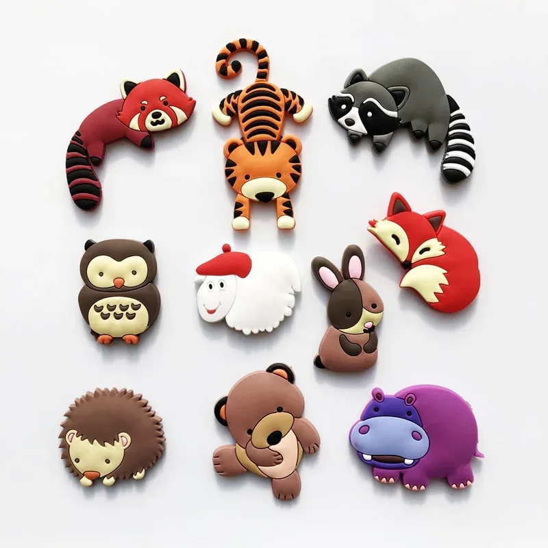 

Creative Cartoon Pvc Fridge Magnets Zoon Animakl Magnetic Toyd Toddler Souvenir Refrigerator Magnets Home Decor Magnetic Sticker