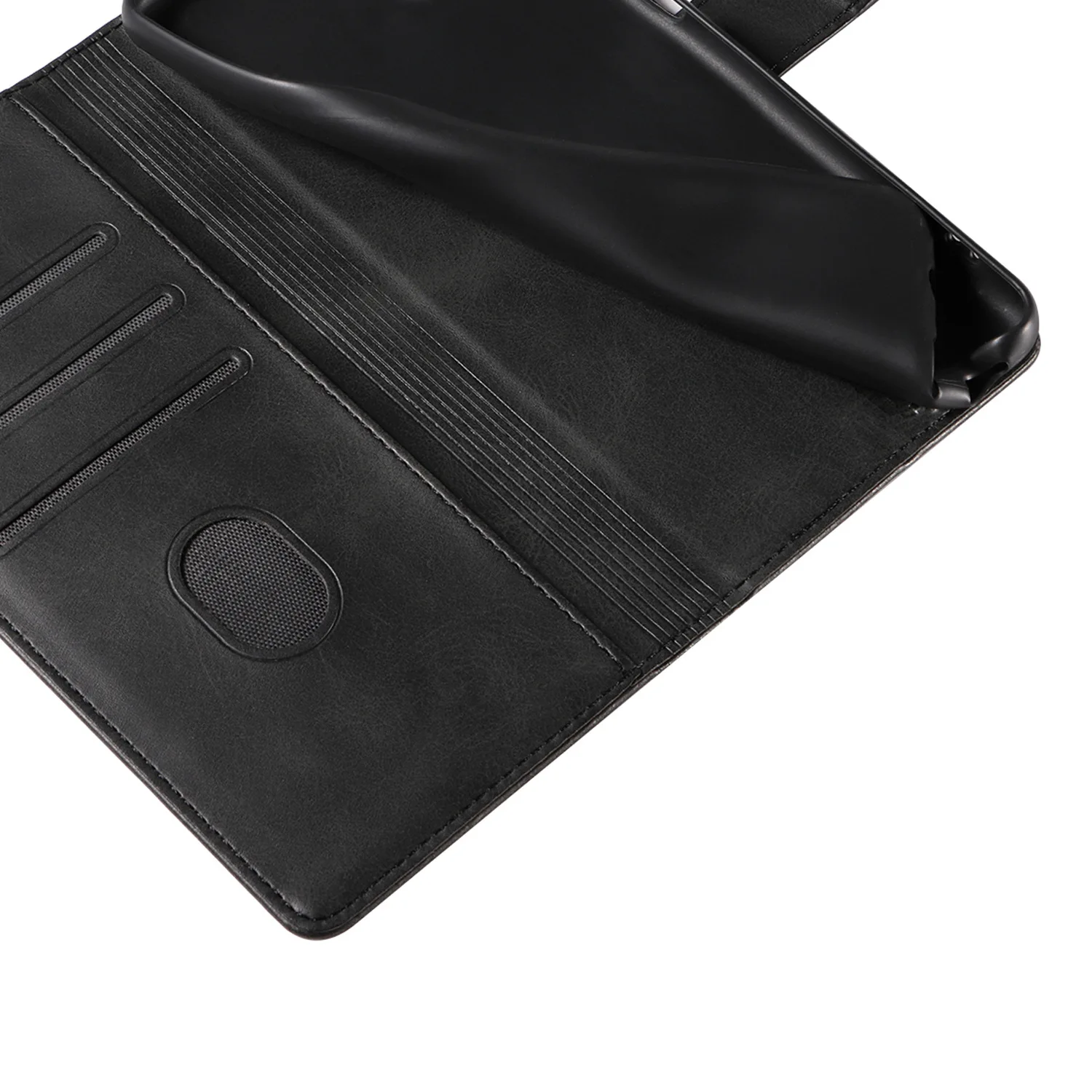 Leather Phone Case with Magnetic Closure and Card Slot Holder