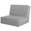 Convertible Fold Down Chair Flip Out Lounger Sleeper Bed Couch Grey 1