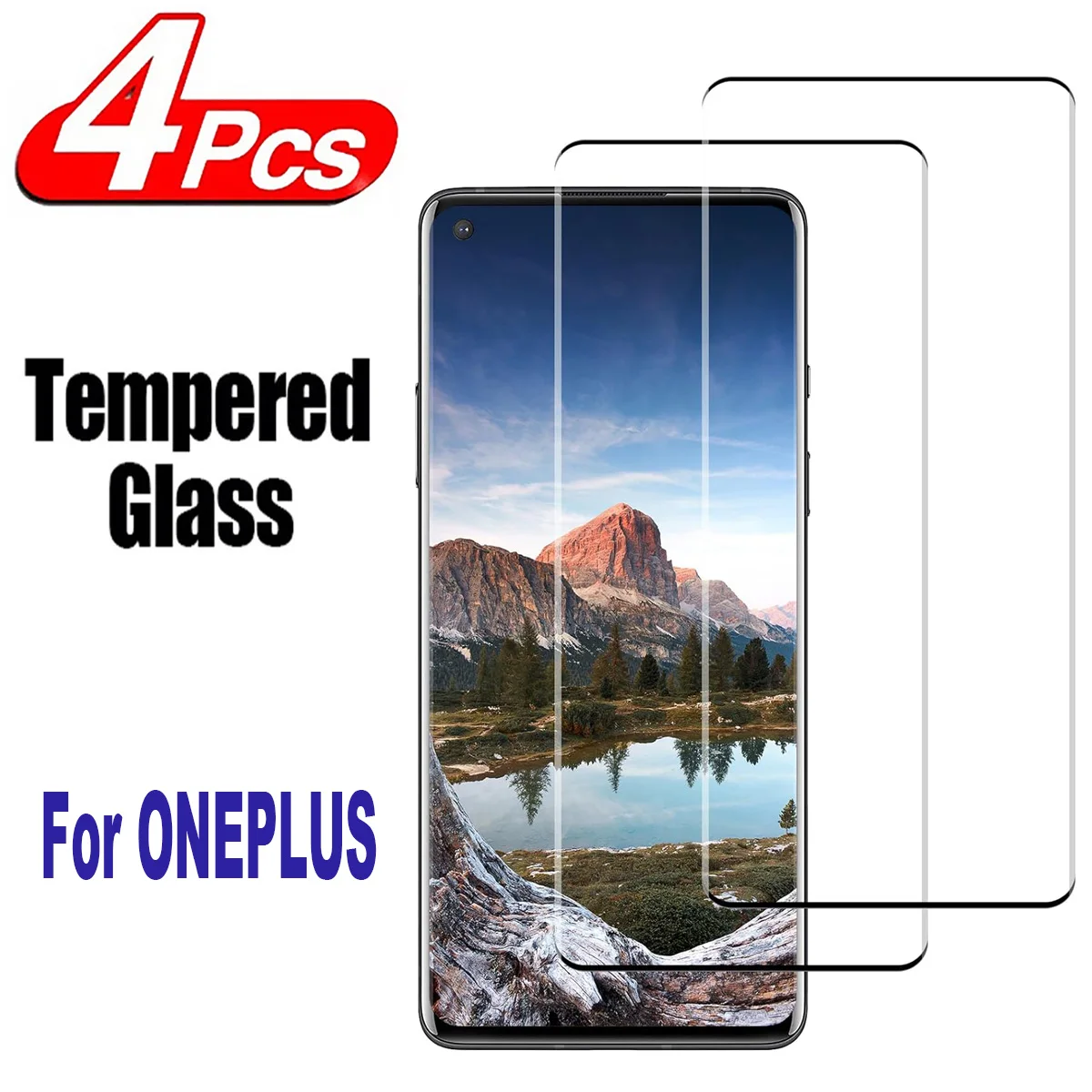

2/4Pcs 3D Curved Protective For 12 11 OnePlus 10 9 8 Pro Screen Protector Glass
