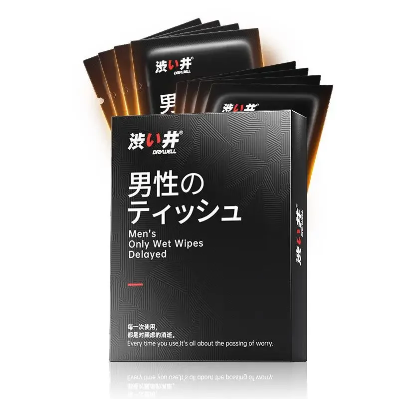 DRY WELL 8pcs Sex Delay Wipes Non-Numbing Male Long-lasting Delay Flirting Nourish Yin and Strengthen Yang Adult Products