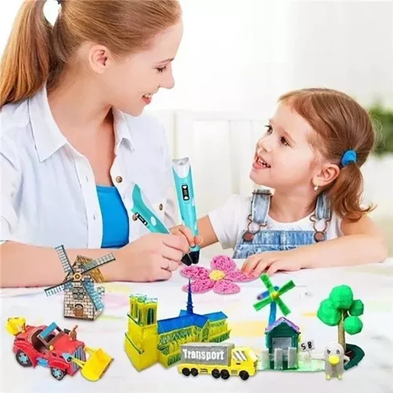 3D Printing Pen DIY Three-dimensional Painting Children Toys Fun Camouflage With LCD Screen Compatible PLA Filament Toys Gift