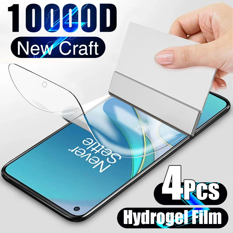 

4Pcs full of upgrade cover for OnePlus 8T 7 7T 9 פרו 9R screen protector for OnePlus 6 8 lita Nord N100 soft film protector