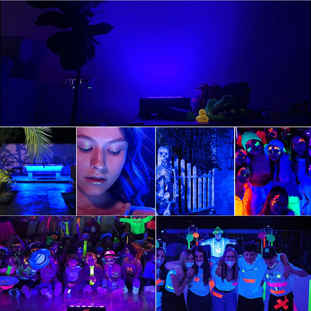 LED Stage Light 395nm 400nm Led UV Floodlight 50W 100W LED Stage Blacklight 220V Waterproof Ultravilet Lamp Fluorescent Party Stage Light