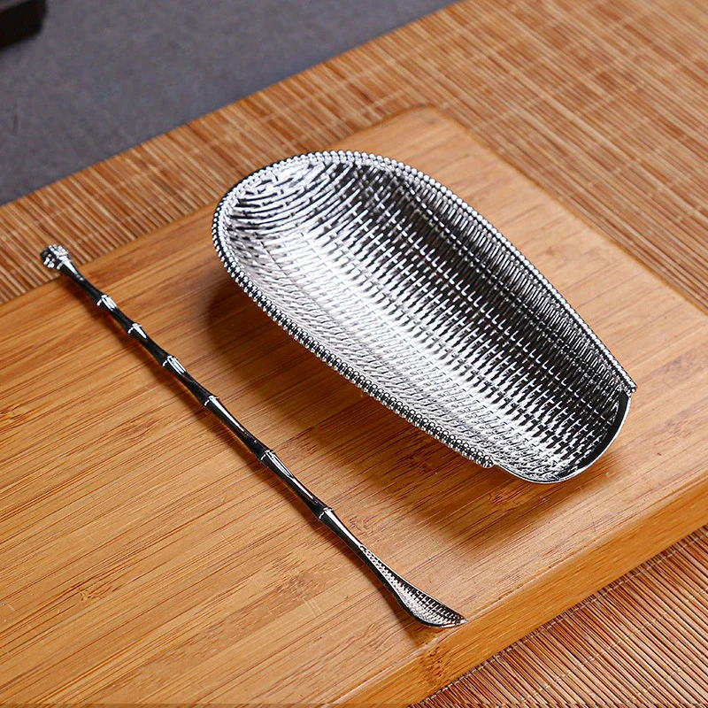 1set Handmade tea Alloy Retro style Simplicity Durable Tea shovel Anti oxidation Kung Fu tea set accessories Kung Fu Tea