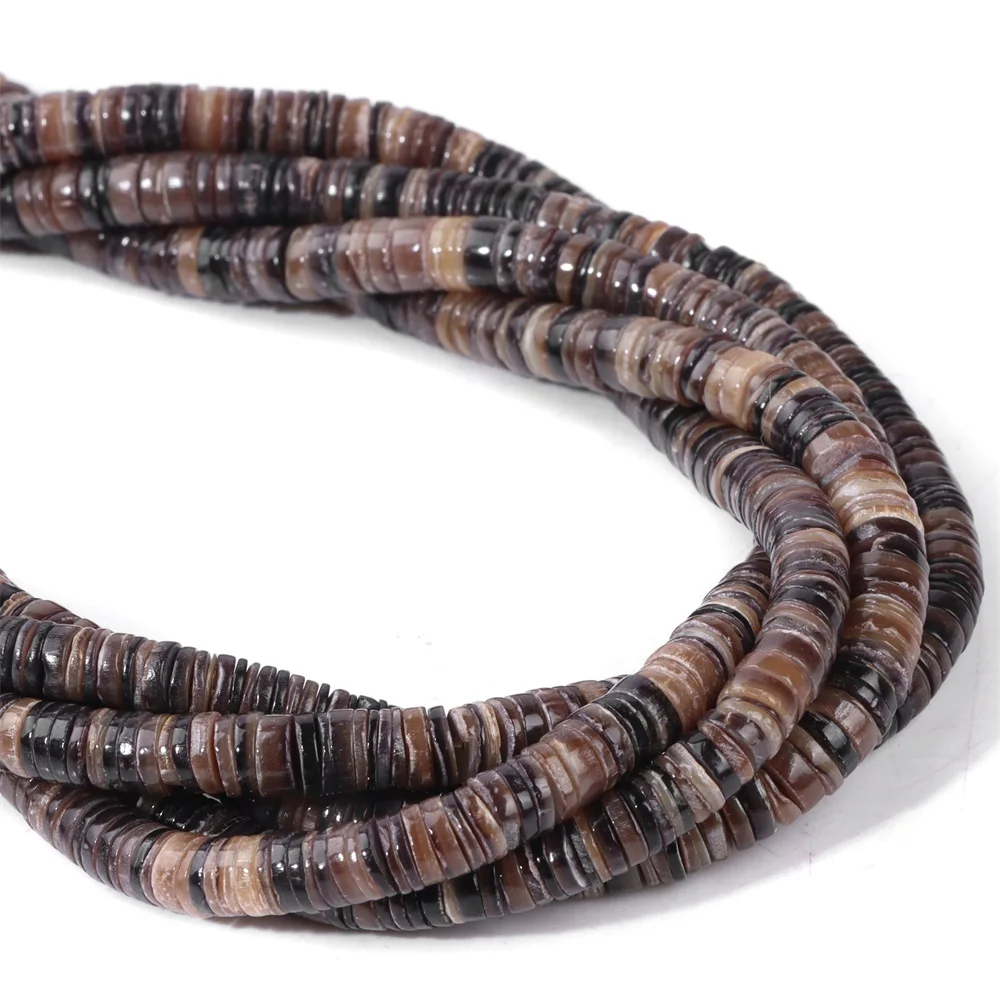 Perline bianche naturali a forma di conchiglia, rotonde, distanziatori per la creazione di gioielli, bracciali, collane fai da te