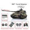 HENG LONG 1/16 7.0 Customized King Tiger RC Tank 3888A Barrel Recoil Metal Tracks Wheels Tiger II Steel Gearbox Bearing TH19745 1