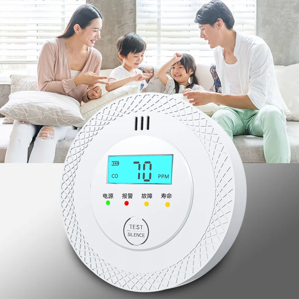 CO 경보 센서, 고감도 경고, 85dB 일산화탄소 경보 감지기, LED 연기 및 일산화탄소 감지기 경보