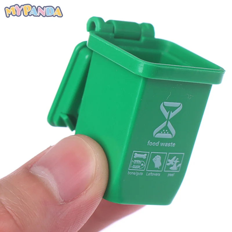 1/5pcs Miniature Trash Can Model Dollhouse Furniture Accessories