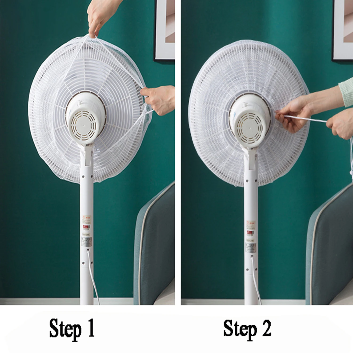 Kids Safety Round Eletric Fan Cover Anti-pinching Finger Protector Dust Cover Dustproof Stand Fan Universal Net Bag
