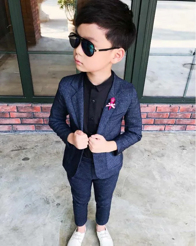 Kids Wedding Ceremony Slim Suit Formal Blazers Pants 2Pcs Photography Clothes Baby Boys boys suits