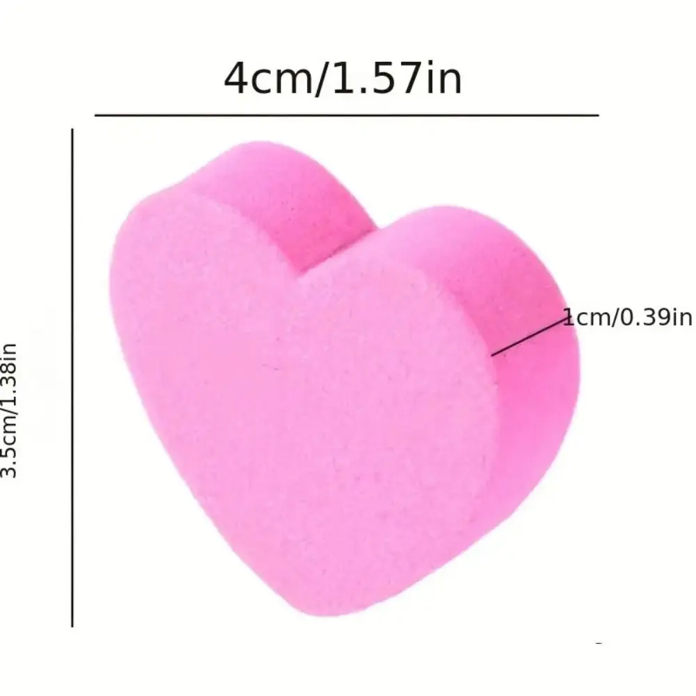 10 pcs Cute Nail File Pink And Black Heart Shape Polishing Blocks Kit Sponge Polishable Nail File Blocks Buffer Sanding Files