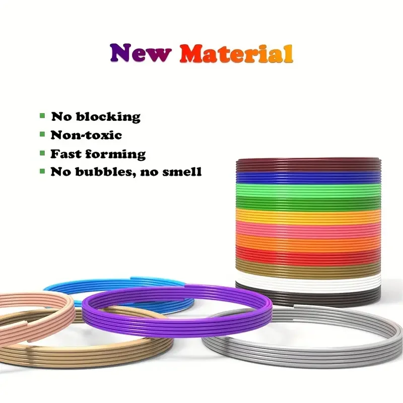 PLA 필라멘트 1.75mm, 3D 펜 PLA 필라멘트 리필, 3D 프린터 및 3D 프린팅 펜에 적합, PLA 3D 펜 필라멘트, 보라색