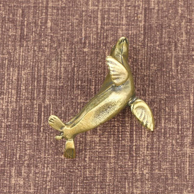 Vintage lustige Messing-Siegel-Ornamente, kreatives Zuhause, Kunsthandwerk, Sammlung, Büro, Schreibtisch, antike kleine Skulpturen