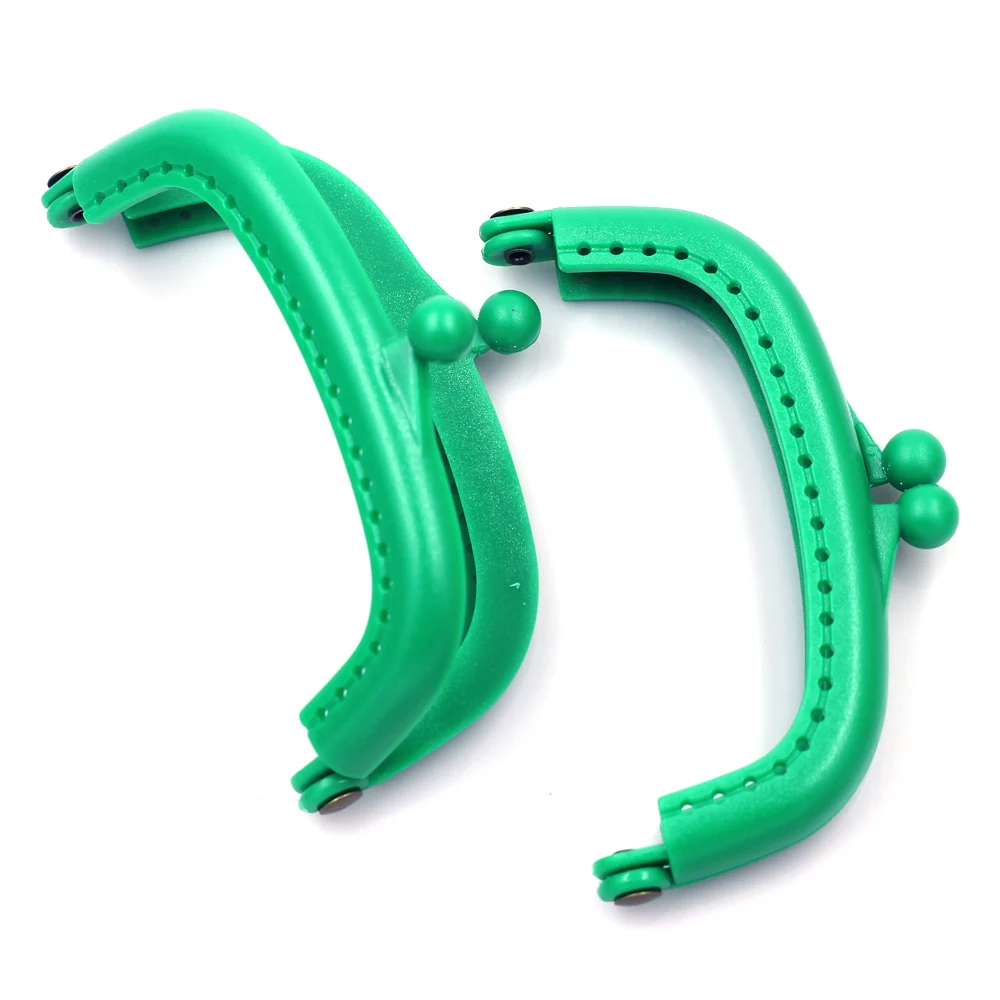 10Pcs Kiss Clasps Locks Clips Clutch Arch Frame Candy Color Coins Purse Plastic Handbag Handle DIY Accessories 8.5x5cm
