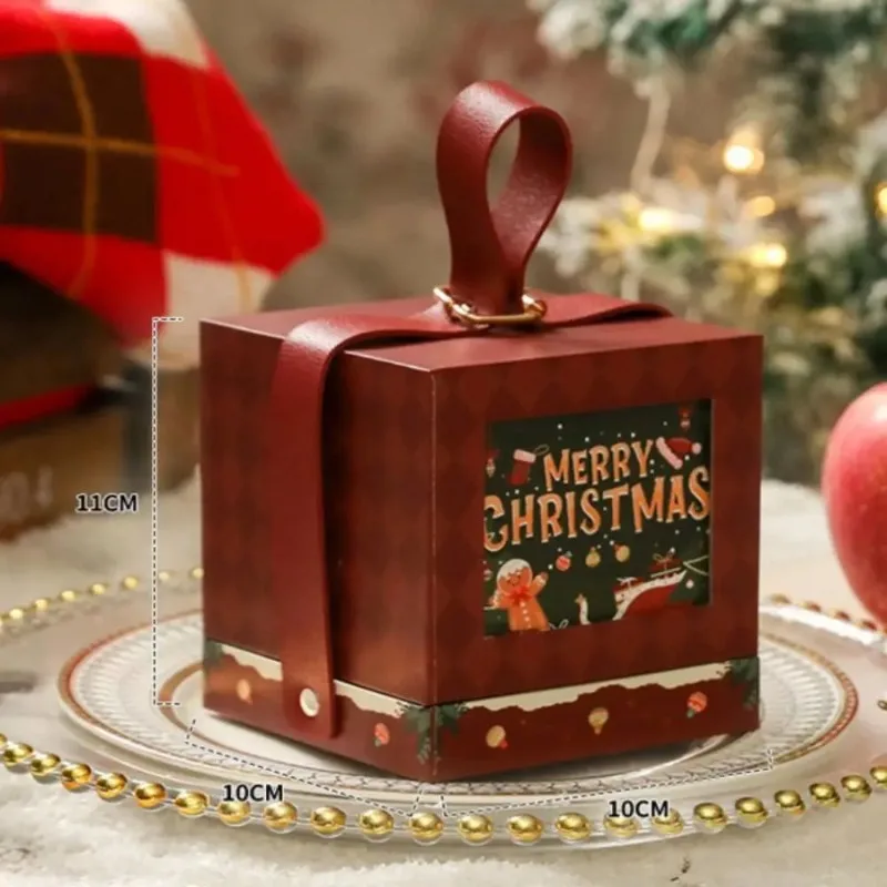 Christmas candy box, Christmas Eve apple gift packaging box, mousse cake dessert box, Christmas decoration