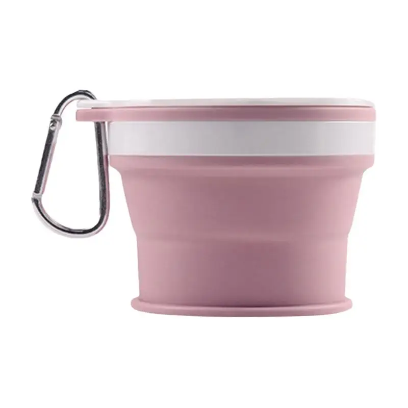 Foldable Drinking Cups For Travel Folding Cup Portable Silicone Foldable Mug Leak Proof Camping Cup Expandable Drinking With