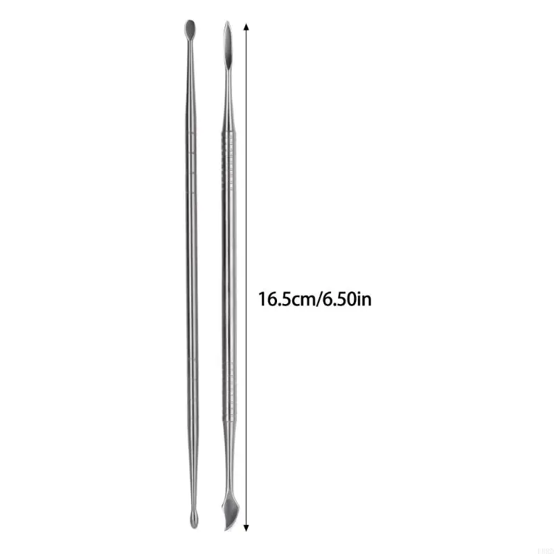 L8RD Art Sculpture Pen Double Tipped Tools Stainless Steel Art Pen for Nail Carving Drawing Shaping Effects