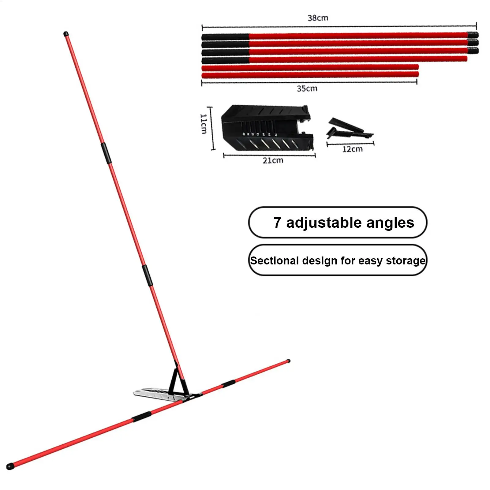 Golf Swing Alignment Rod Golf Alignment Stick Holder Swing Practice Plate Trainer Swing Angle Adjustment Postures Correction Aid
