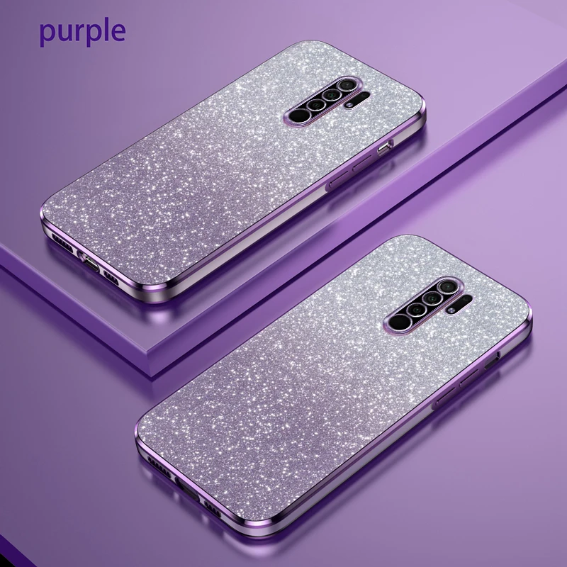 Luxurious Gradient Glitter Plating Silicone Back Cover