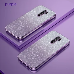 Luxurious Gradient Glitter Plating Silicone Back Cover for Redmi 9 (Sfdd purple)