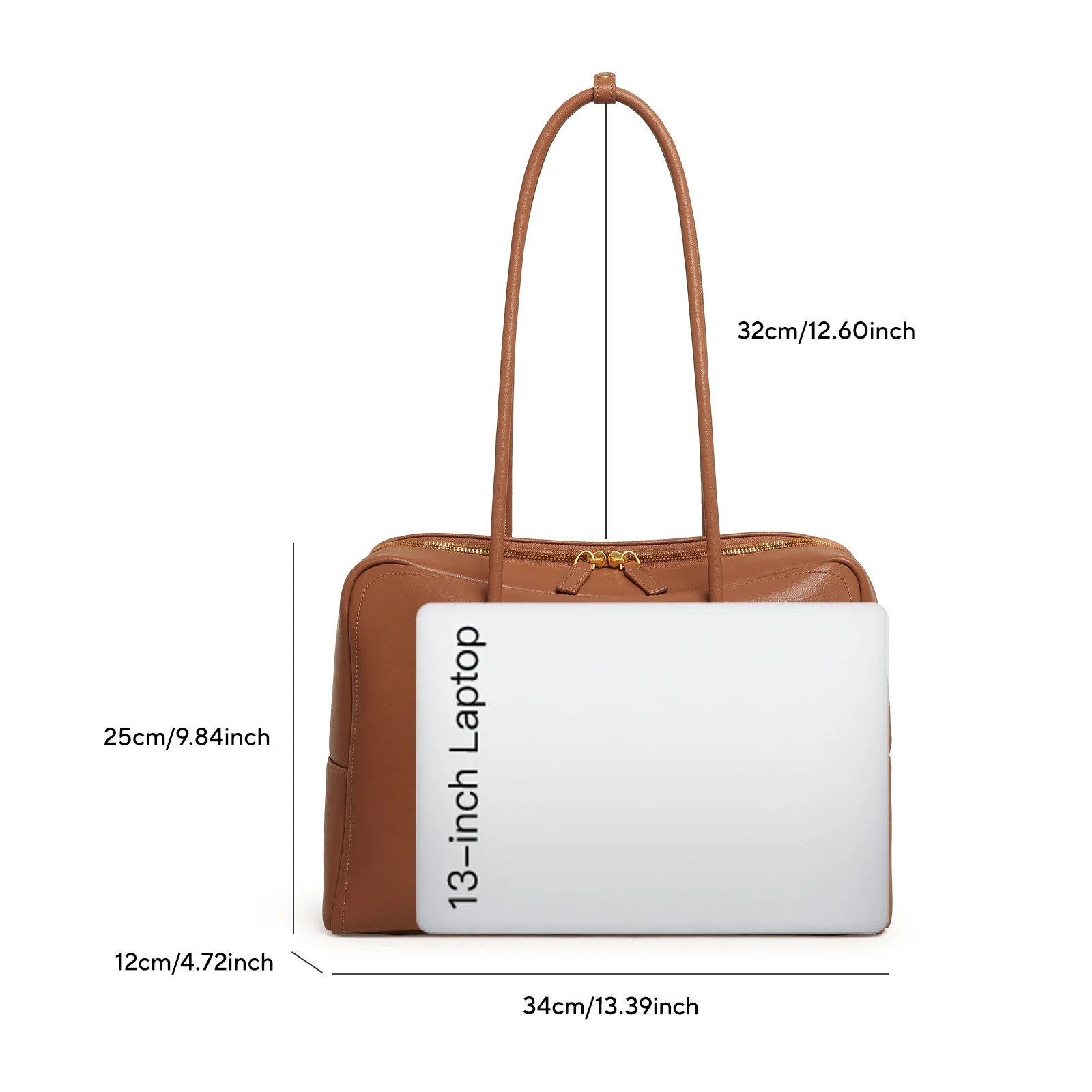 ITAMOOD Large Briefcase Retro Women Boston Bag Fashion