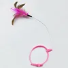 New product collar cat teaser self-entertainment cat toy neck collar feather bell cat toy pet supplies 5
