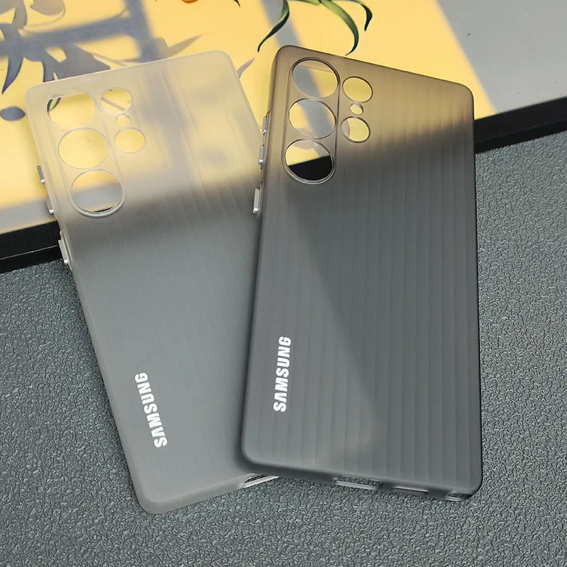 Matte Slim Clear Corrugated Pattern Shockproof Phone Case with Ultra Thin Stripes